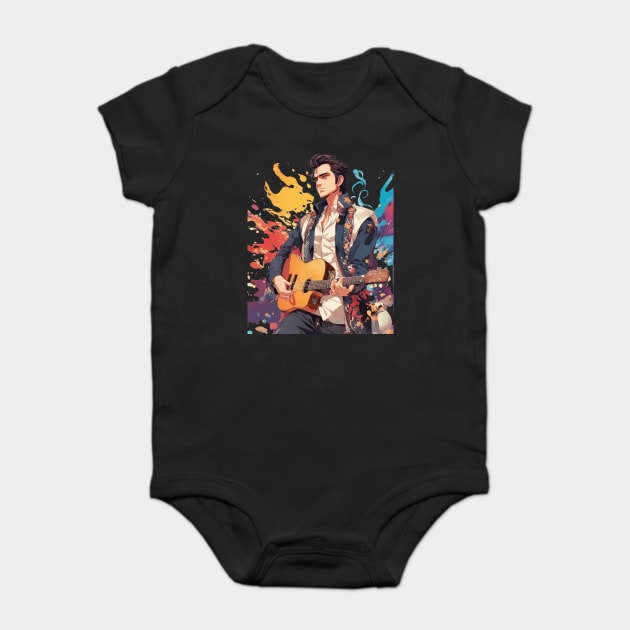 Country Guitarist Baby Bodysuit by animegirlnft
